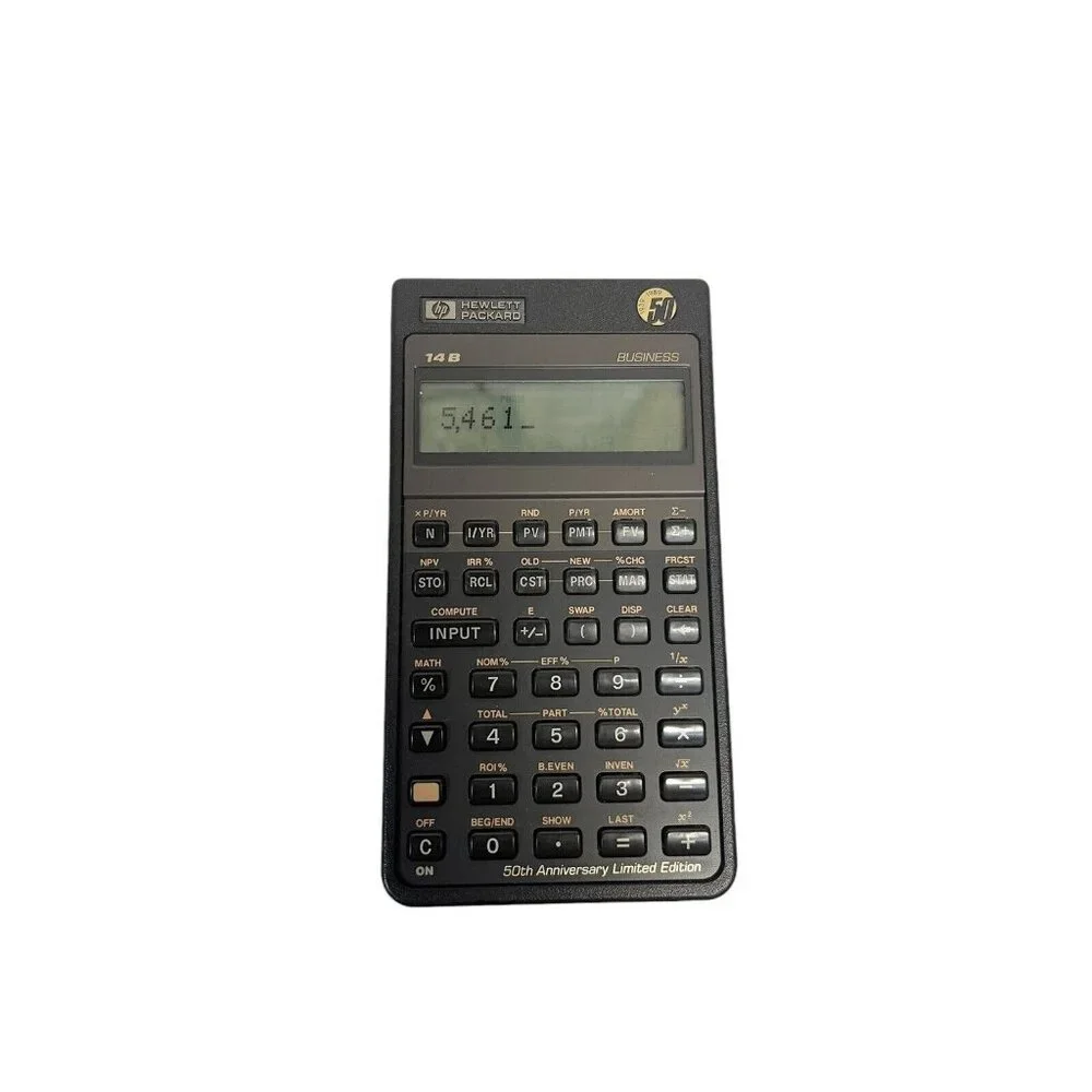 USA Vintage 1987 Hewlett Packard HP-14b Financial Business Calculator 50th anniv
